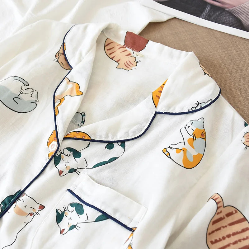 Japanese Summer Cotton Pajama Set