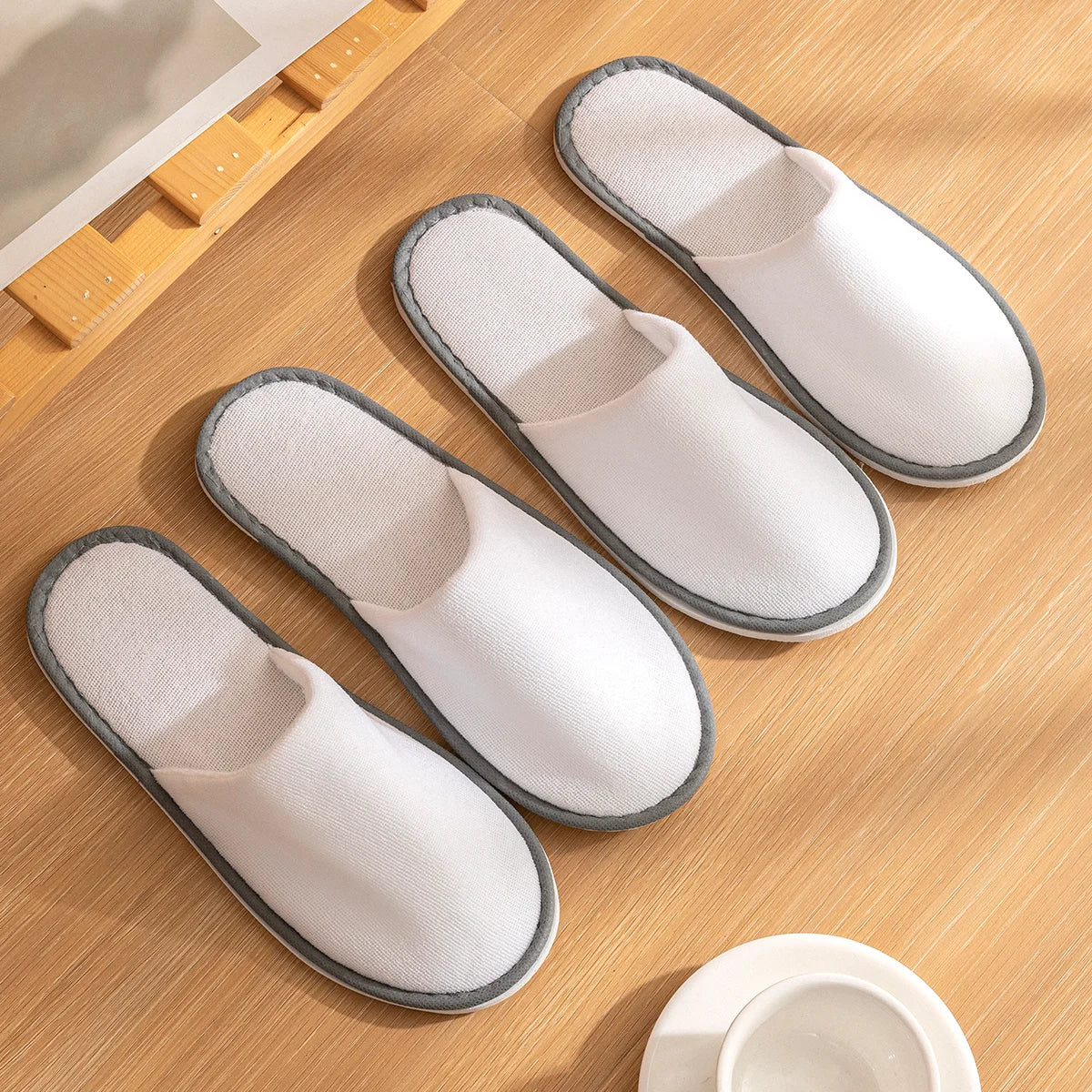5 Pack Disposable Hotel Slippers (One-Time Use)