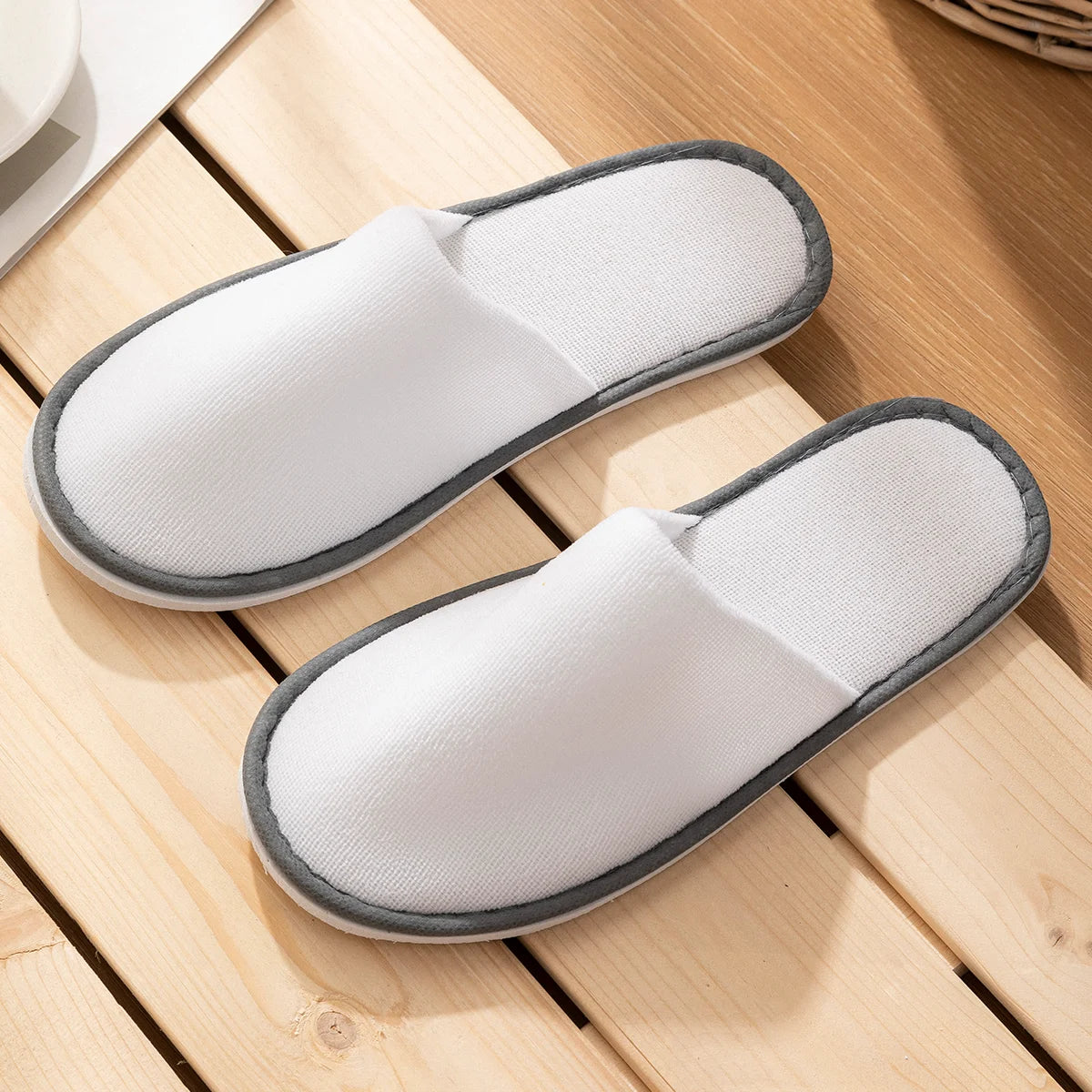 5 Pack Disposable Hotel Slippers (One-Time Use)