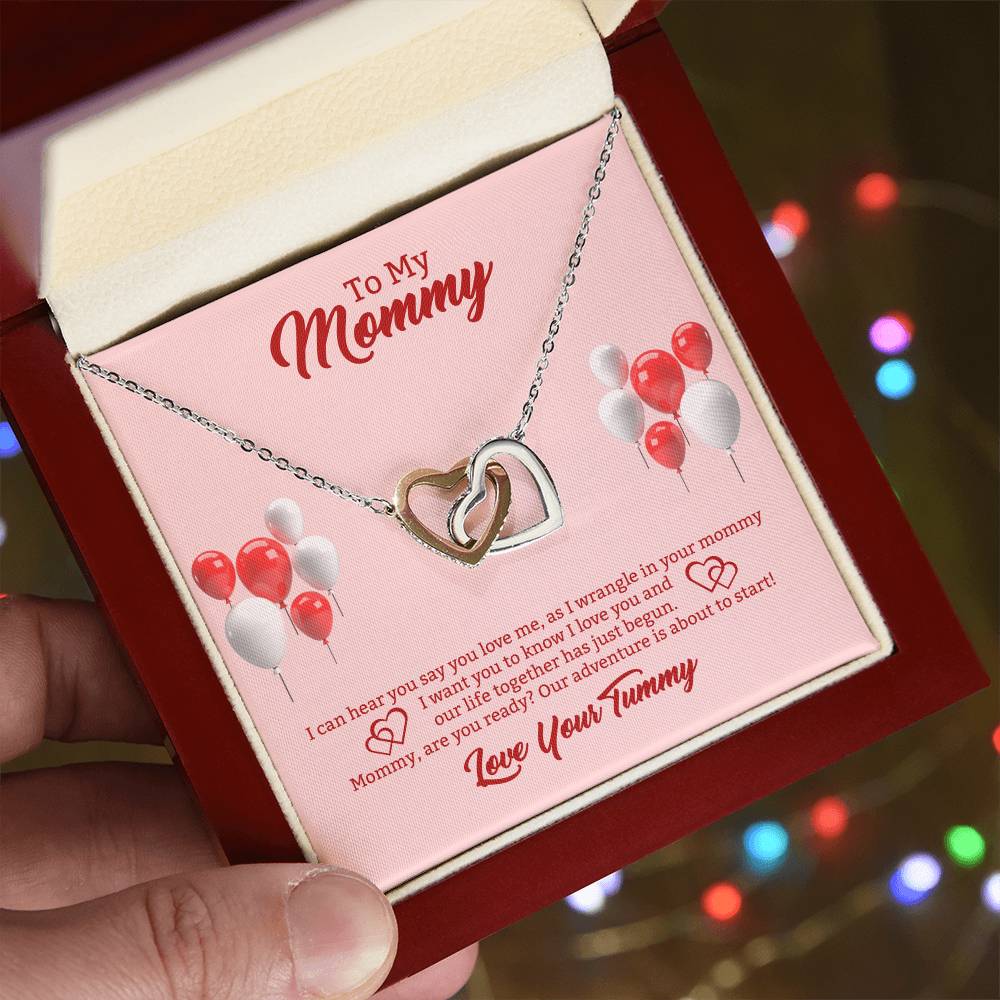 To My Mommy Double Heart Pendant